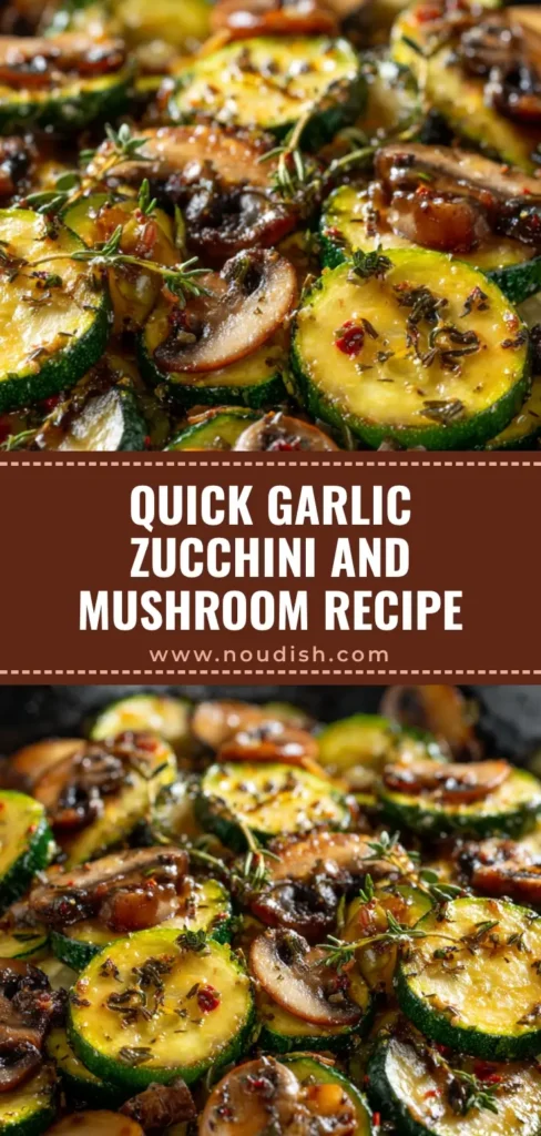 Perfect Sautéed Zucchini and Mushrooms 3 A hearty serving of perfectly Sautéed Zucchini and Mushrooms in a rustic dark pan.