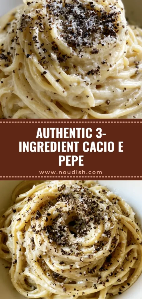 Cacio e Pepe Recipe: The Ultimate Guide to Creamy Roman Pasta 4 A tall swirl of spaghetti in a matte-white bowl coated in glossy Cacio e Pepe sauce with coarse black pepper. (Cacio e Pepe Recipe)