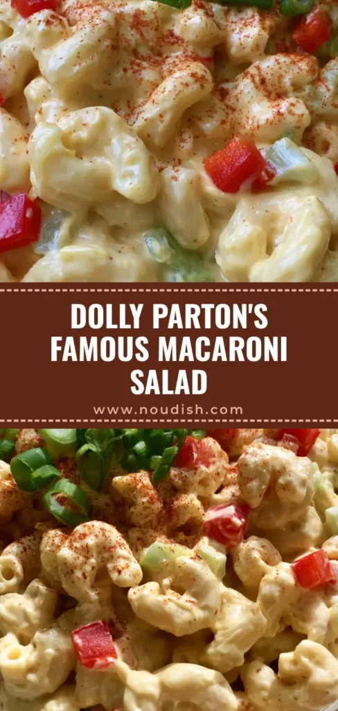 Southern Macaroni Salad: The Ultimate Creamy Classic Recipe 4 A clear glass bowl filled with creamy Southern Macaroni Salad topped with paprika and scallions. (Southern Macaroni Salad)