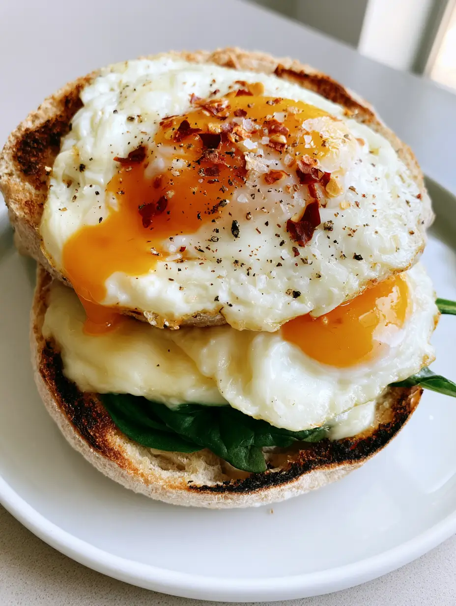High Protein Egg Sandwich with Jammy Yolks and Toasted Sourdough 3 Close-up photo of a high protein egg sandwich showing vibrant orange jammy yolks and melted cheddar on sourdough. (high protein egg sandwich)
