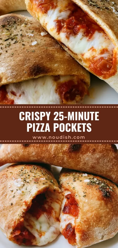 Homemade Pizza Pockets: The Ultimate Golden Garlic Butter Recipe 3 A stack of three golden-brown Homemade Pizza Pockets on a white plate, showing molten cheese and pepperoni. (Homemade Pizza Pockets)
