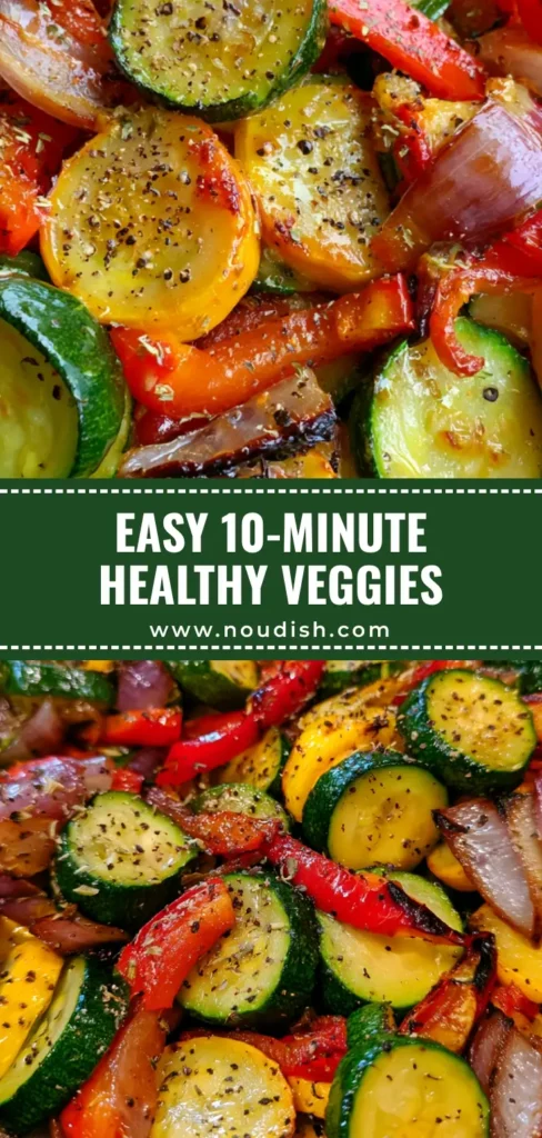 Sautéed Vegetables Recipe: The Ultimate Cast Iron Medley 4 A top-down photo of a cast iron skillet with charred red peppers, green zucchini rounds, and caramelized red onions. (Sautéed Vegetables Recipe)