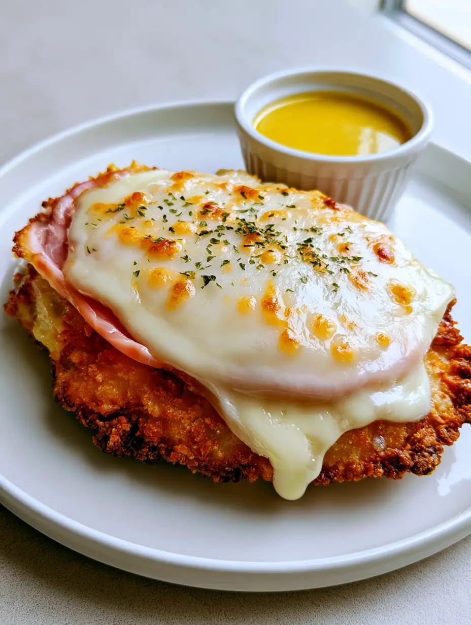 Crispy Malibu Chicken: The Ultimate Sizzler-Style Copycat Recipe 4 A handheld smartphone photo showing a close-up of Crispy Malibu Chicken with golden-brown panko breading and toasted Swiss cheese.