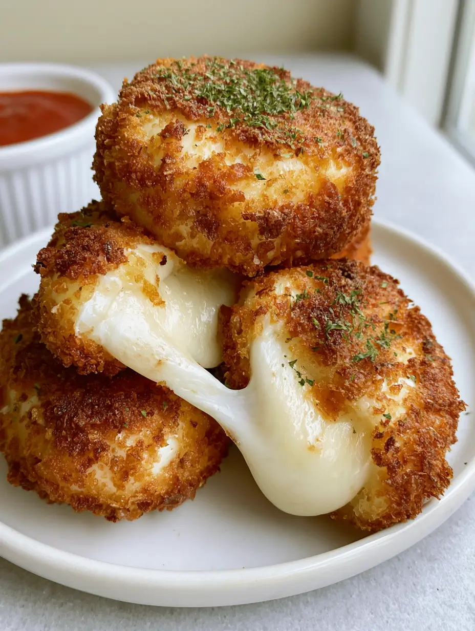 Air Fryer Babybel Cheese: The Most Viral Crispy Snack 3 Close up photo of thick panko crusted Air Fryer Babybel Cheese rounds showing a golden brown texture.